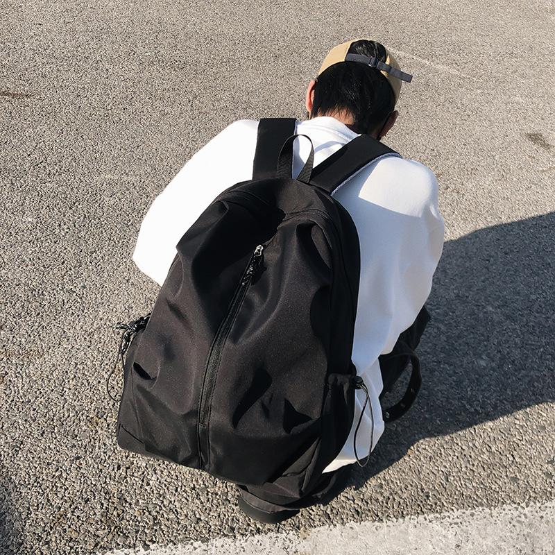 Simple Nylon Backpack for Students Large Capacity School Bag for High School College