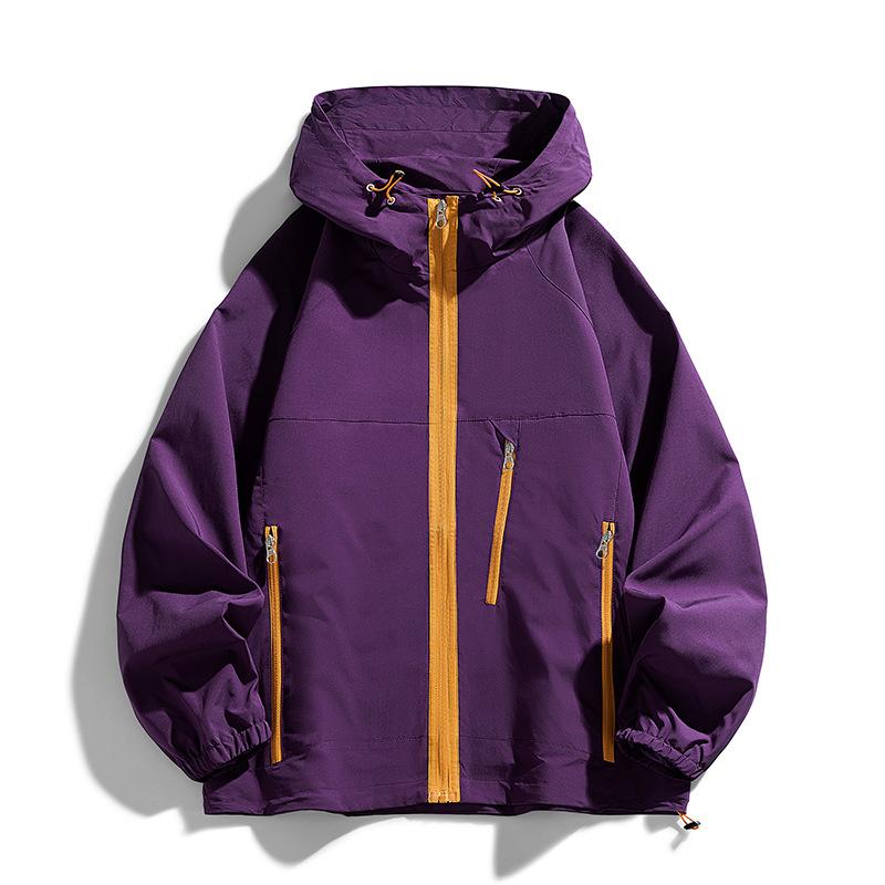 

Men s mountain outdoor zipper design functional hooded sports jacket men s and women s couples jacket M