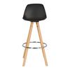 Bar Stool Nord Black Eco-leather Wood