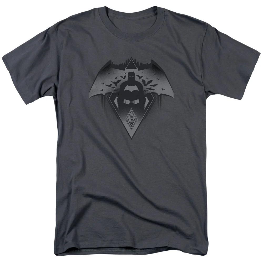 

Batman V Superman Fear Mens T Shirt Charcoal Officially Licensed 4XL