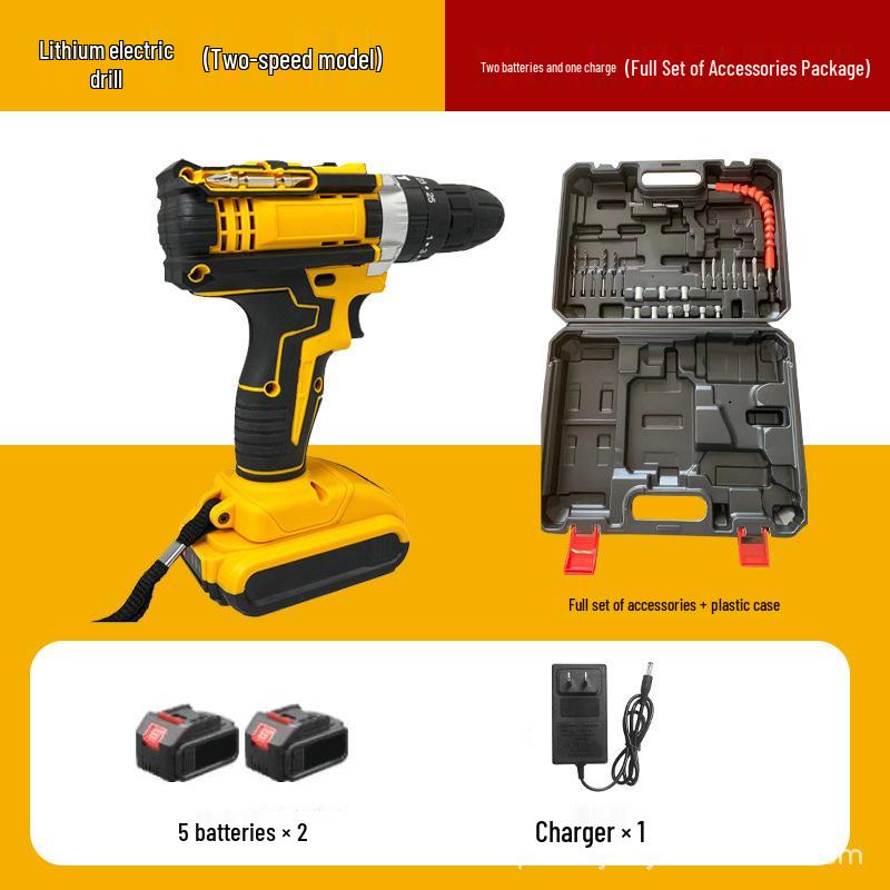 High Torque Lithium Battery Brushed Impact Drill with Three Functions