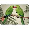 Vintage Olive Green Parrots Metal Tin Sign Retro Funny Wall Decor Pub Cafe Bar Home Man Cave Gift