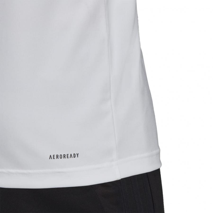 adidas Round Neck Striped Short Sleeve T-Shirt With Print Men Tops White H28900