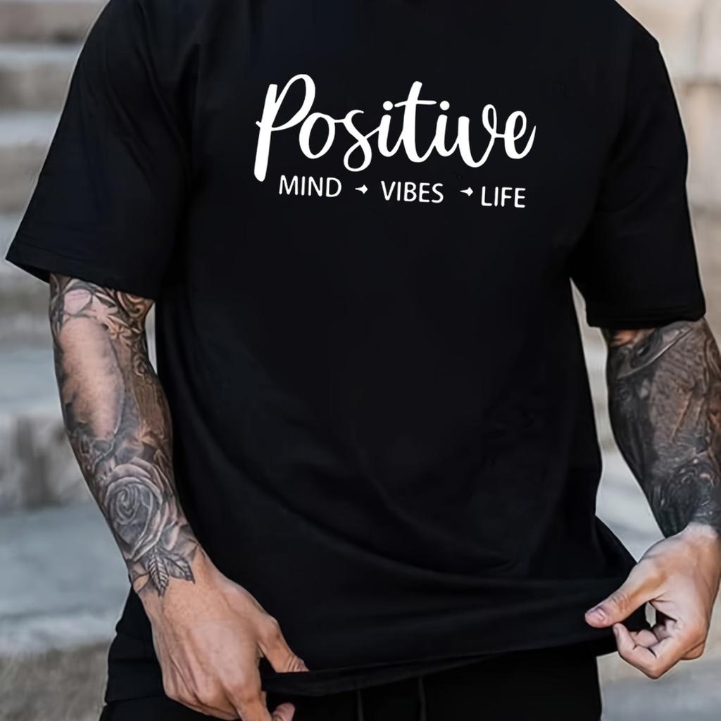 Unisexs 100 Cotton Summer Casual Loose Fitting Positive Print Round Neck Short Sleeved Tshirt Casual Letter Pattern Tops Summer