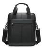 New men's handbag, 100% genuine leather shoulder crossbody bag vertical briefcase business trip messenger bag for 13.3-inch iPad