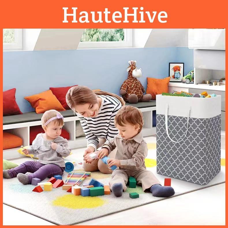 Bag Storage 75l Collapsible Tall Clothes Basket Canvas Material Large Capacity
