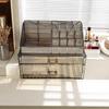 Transparent Gray Cosmetic Storage Box Lipstick Stand Set Cosmetics Organizer Table Drawer Makeup Brush Lipstick Storage Shelf