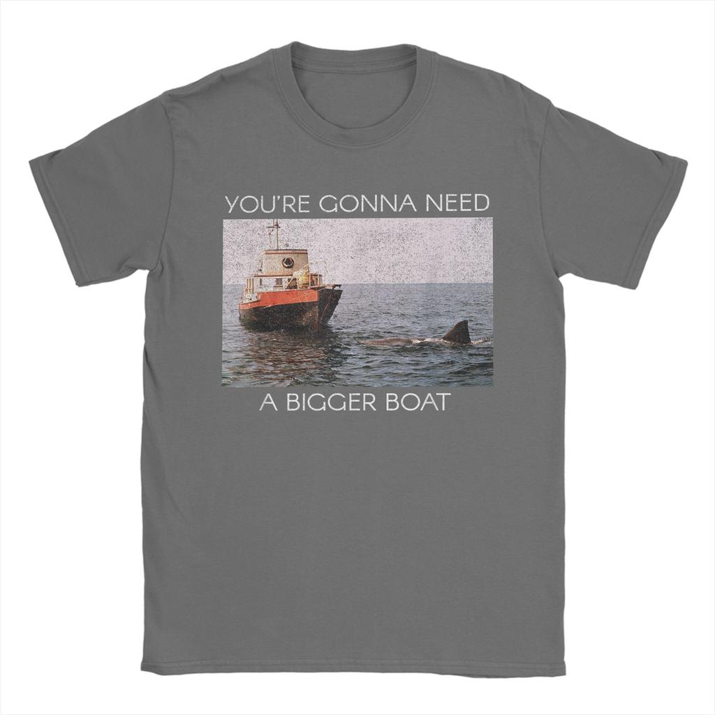 Men Jaws You're Gonna Need A Bigger Boat  T Shirts Screen Grab 100% Cotton Merch Casual Short Sleeve O Neck Tees Unique T-Shirts