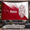 Wall Hanging Tapestry Custom NameMonaco FC Pattern Personalized Printed Fabric Wall Decor