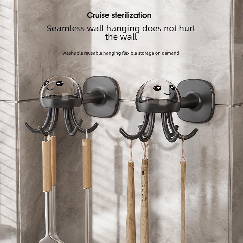 Punch-Free Multifunctional Octopus Hook for Towels and Bathroom Storage