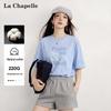 La Chapelle Women's Relaxed Heavyweight Cotton Printed T-Shirt
