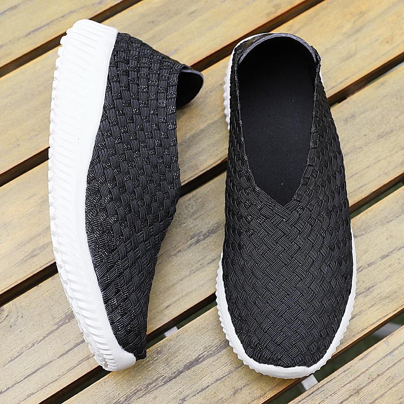 Summer Women Lightweight Slip on Sneakers Casual Plus Size Flats Loafers Soft Beach Walking Sports Shoes