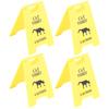 4PCS Cat Vomit Sign Water Resistant ABS 3D Printed Funny Cat Vomit Warning Sign Decoration for Cat Lovers