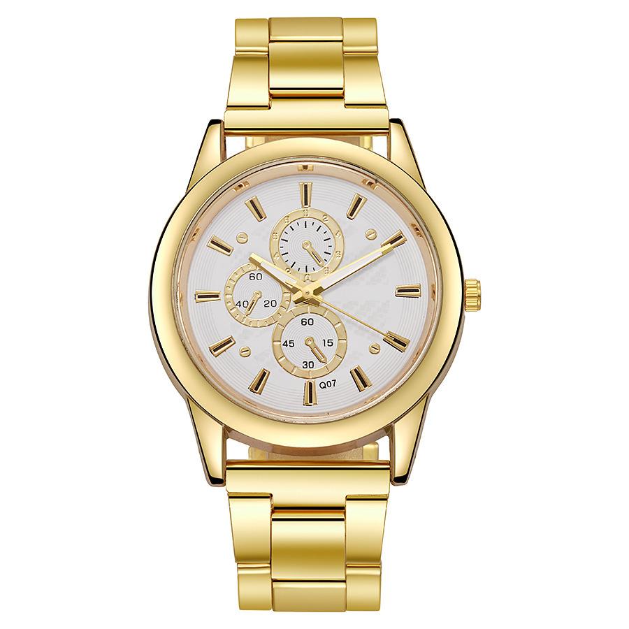 Top Luxury Brand Quartz Watch 3 Eyes Gold Men Business Analog Wristwatch Casual Men Clock Relogios Masculino Montre Homme Reloj