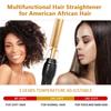 Electric Hot Heating Comb 3-in-1 Hair Straightener Hair Smooth Flat Iron Straightening Brush for Wigs Curling Iron YSX