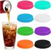 Silicone Soda Can Lid Reusable Can Stopper For Soda Beer Drinks Juice Drinks Beverage Leak-proof Soft Seal Silicone Can Lid
