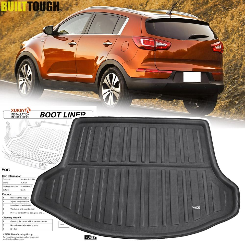 

Для KIA Sportage 2011-2015 задняя облицовка багажника коврик для багажника Защитный коврик для пола грязезащитный коврик 2012 2013 2014 R