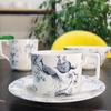 12/10/8/6.5in Round Bone china Tableware European Blue Floral Pasta Plate Ceramic Salad Plate Dinning Plates