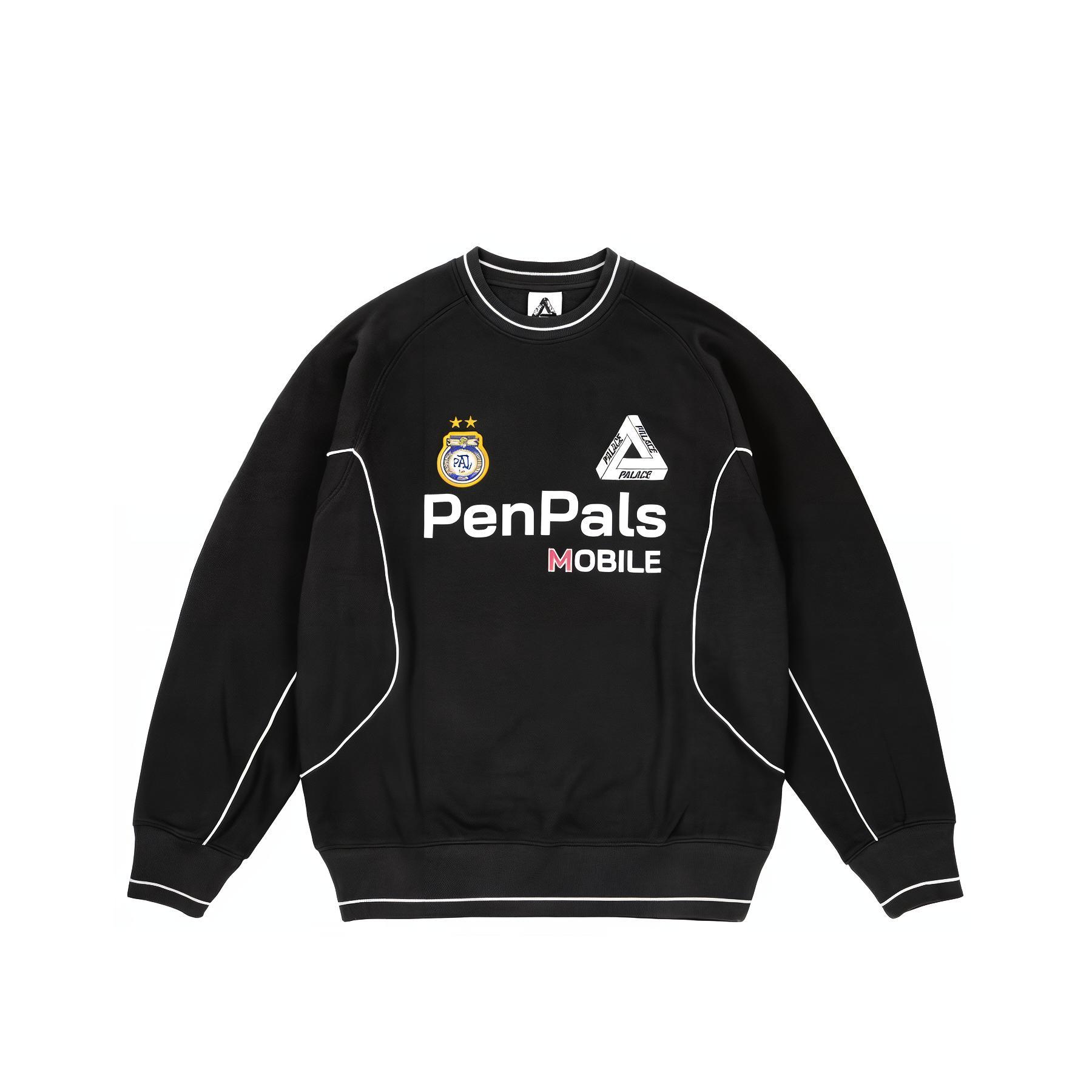 

Palace Черные топы унисекс Crew Pals P26CS116 L