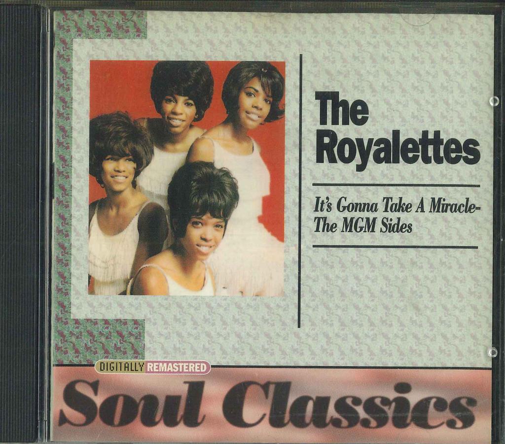CD ROYALETTES - It's Gonna Take A Miracle - The MGM SCL21102 Ichiban Records 1996 Japan Soul/Funk Gebraucht