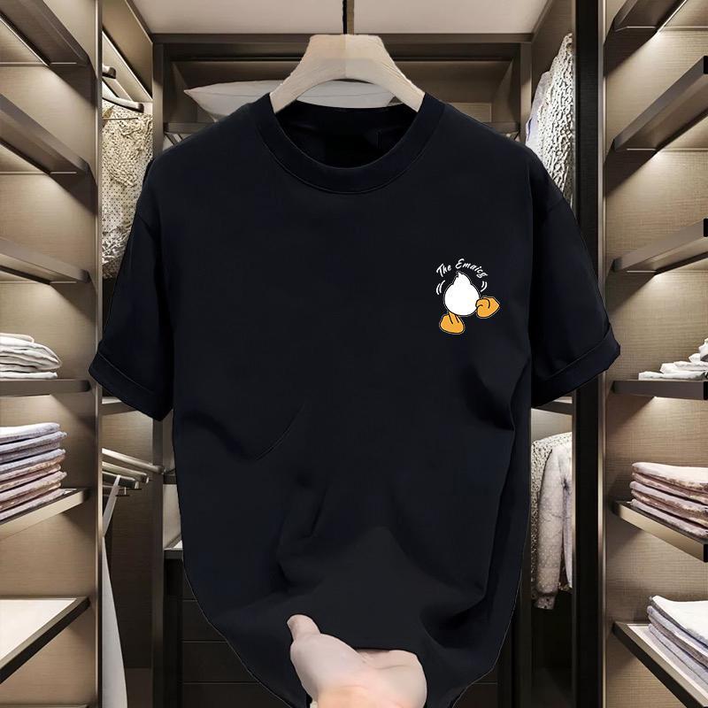 Trendy Brand Short-Sleeved Pure Cotton Men'S Printed T-Shirt Trendy Men'S And Women'S Versatile Round Neck T-Shirt Men'S