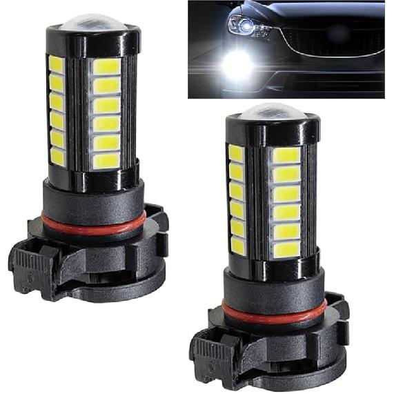 2PCS H11 Car LED Fog Light Bulbs, 12V 1500 Lumen5630 33-SMD LED Anti-fog Lights, Plug and Play DRL Power LEDs Bulbs, Universal 6500K White Super