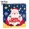 Xmas Message Cards 10Pcs Merry Christmas Greeting Set, Folding Cartoon Blank Note Cards, Festive Blessing for Holiday Gift