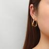 Temperament Titanium Steel Earrings Light Luxury Retro Triangle Earrings Creative Sense Smart Trend Irregular Earrings