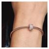Pandora Sparkling Three-Row Pavé Charm Gold Plated Copper Silver Alloy Synthetic Cubic Zirconia Pendant Women’s Rose Gold 782820C01