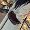 Genuine Leather Women's New Cowhide Diagonal Span Bag with Two Shoulder Straps.