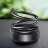 Solar Powered Aromatherapy Diffusers Rotating Suspension Double Ring Car Perfume Car Decoration Accessories