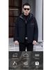 Men's Winter Thick Velvet Lined Fur Parka - Business Casual Mid-Length Coat
