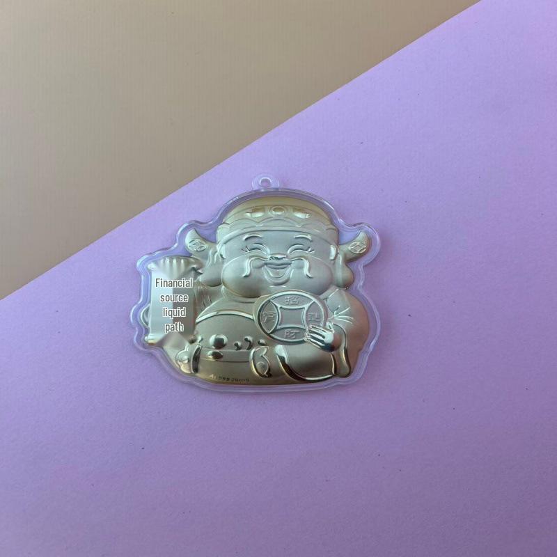 Подвески «Бог Богатства» из чистого золота 999 пробы - Подвески для сумки на телефон с золотой веревкой, брелок