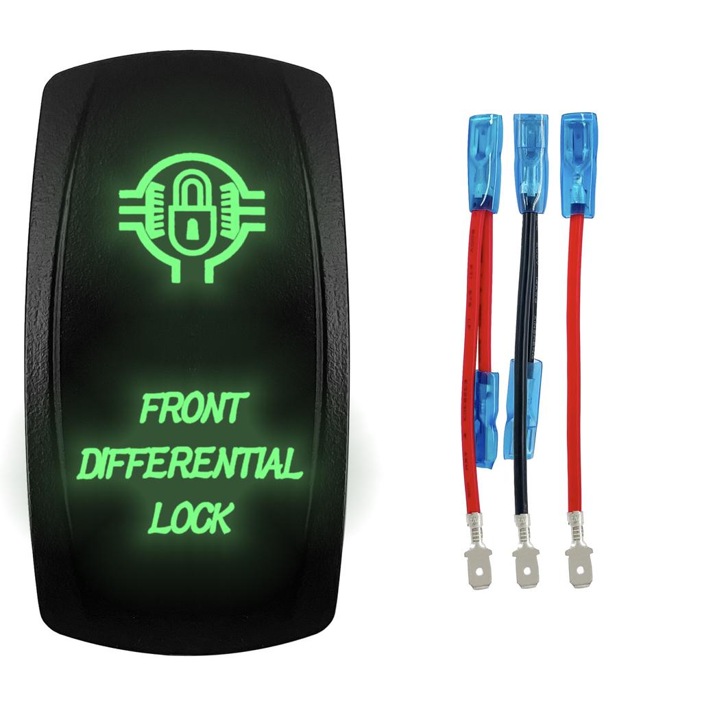 1 Pc Green 12V/24V Rocker Toggle Switch With Jump Wire for Car Boat Truck Marine Yacht Trailer Tractor Jeep YJ JK Vans SXS Battery Switches5