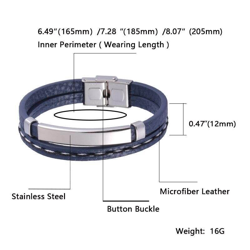 MultiLayer Combination Accessory Stainless Steel Men's Leather Bracelet Fashion Man Jewelry HipHop Rock Jewelry