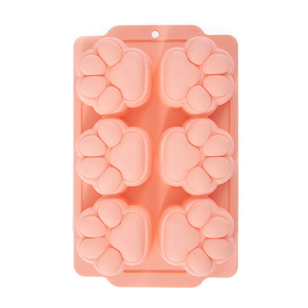 Pfoten Futterform Niedliche Katzenpfoten Form Weiche Silikon Eiswürfelform für Küche Backofen Kühlschrank Pfirsichfarbe