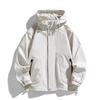 Men's Plus Velvet Thick Hooded Windbreaker - Large Size Warm Loose Workwear Jacket