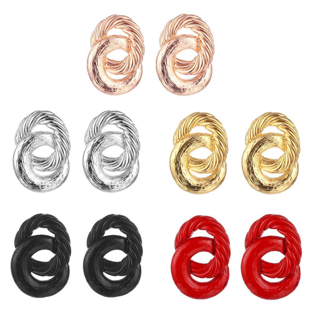 Stylish Geometric Alloy Hoop Earrings For Women Perfect For Any Occasion
