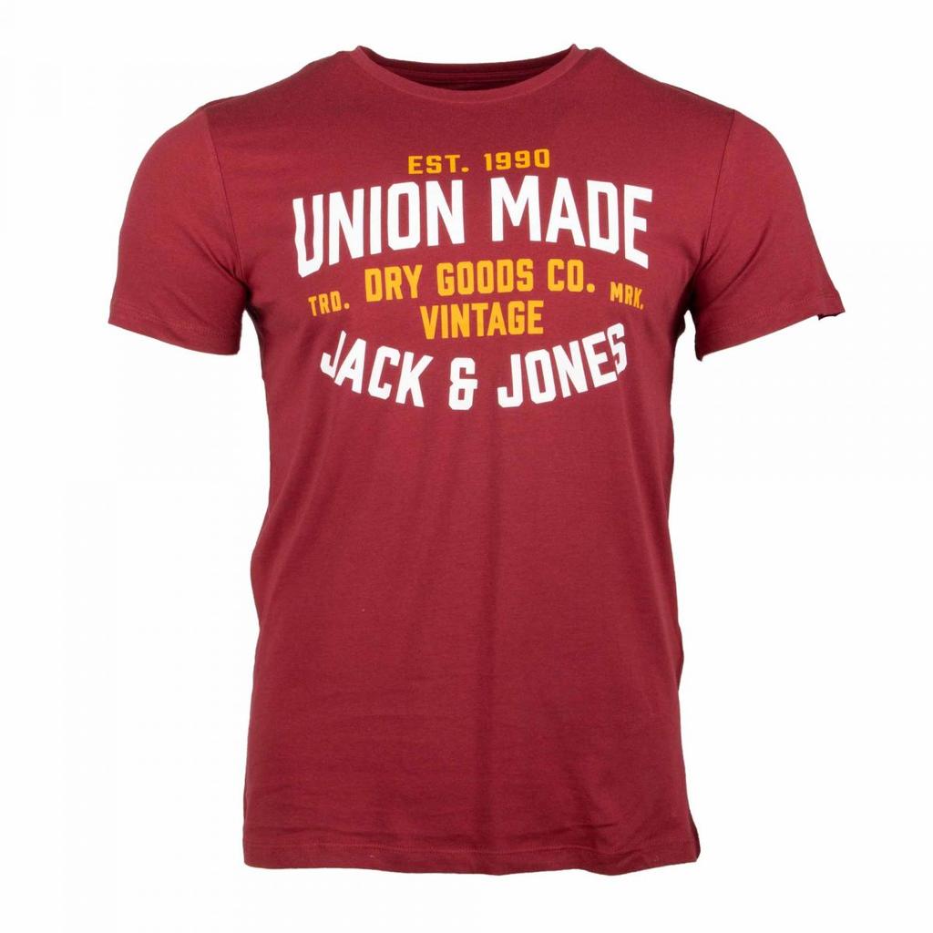 Pack De 5 T-shirts Homme Jack & Jones - Coton 100%, Coupe Régulière, Logo Imprimé, Tailles S à 2XL