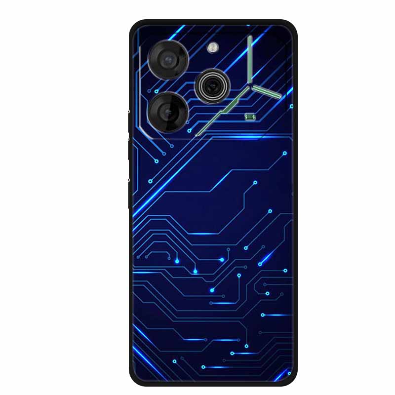 Für Tecno Pova 6 Neo Hülle Tiere TPU Weiches Silikon Rückabdeckung Handyhüllen für Tecno Pova 6Neo 6,78" Stoßfest Wolf Cool funda