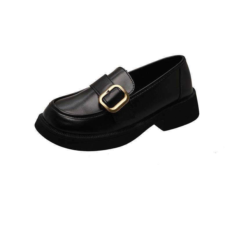 

2025 autumn and winter season new Korean version of fashion round head foot muffin bottom fashion fashion loafers 40