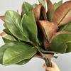 Artificial Magnolia Leaf Green Plant Floral Plastic Simulation Magnolia Branch Fake Plants Leaves Shopping Mall Decoration