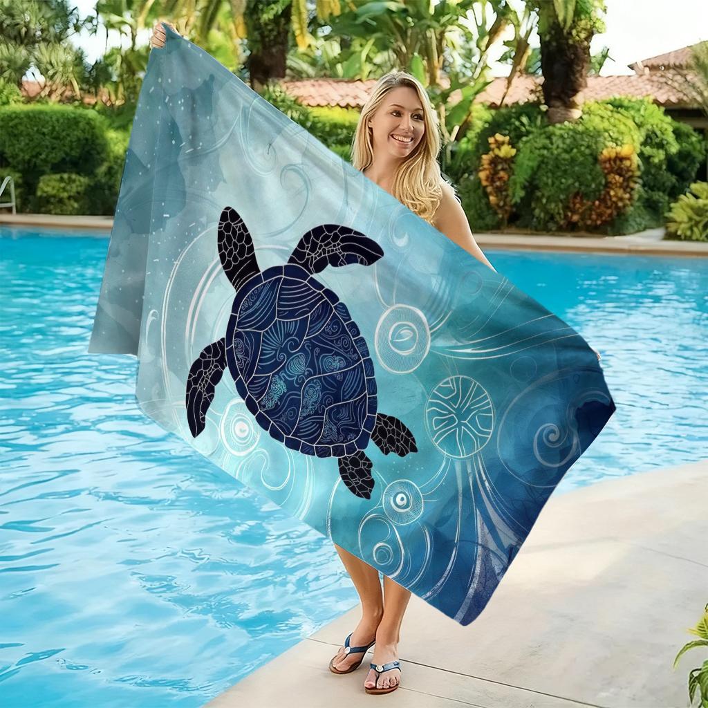 Fresh Sea Turtle Beach Towel Quick-Drying Small To Large Bath Towel For Beach Pool Yoga Gym Home Travel Towel Gift for Friend