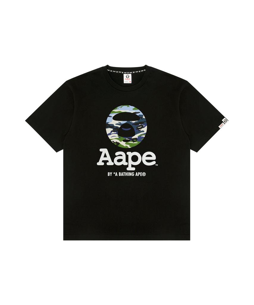 Eipeu Moonface Multi Camo Logo Short Sleeve T-Shirt - Black / Aaptem1834Xxqbkx