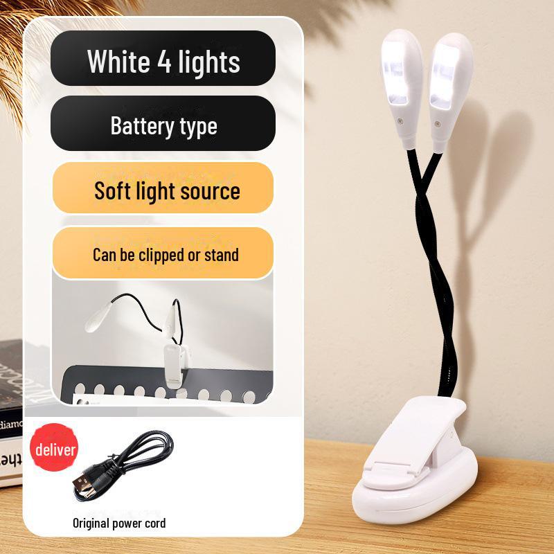 

Перезаряжаемая светодиодная пристегивающаяся двухголовая лампа-подставка для музыкальных инструментов