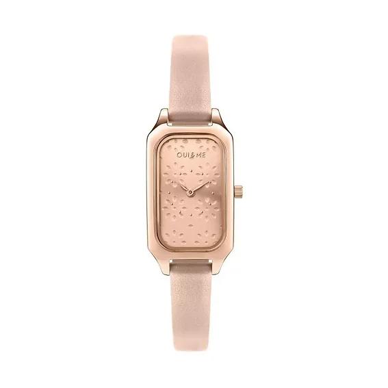 Oui & Me Finette Rose Gold Sunray Dial Leather Strap Quartz ME010162 Women's Watch