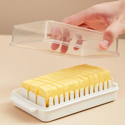 Butter Cutting Box Butter Cutter Refrigerator Crisper Container Storage Seal With Lid Butter Splitting Box Storage Box
