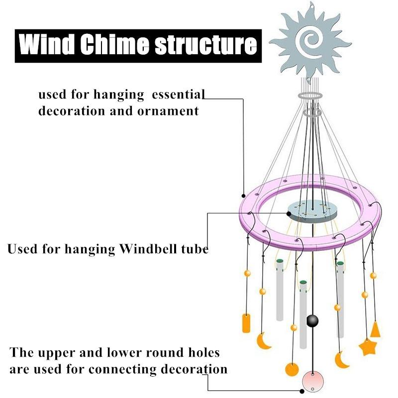 6 Stili Campanelli Eolici Stampo in Resina Epossidica per Ornamento Fai da Te
