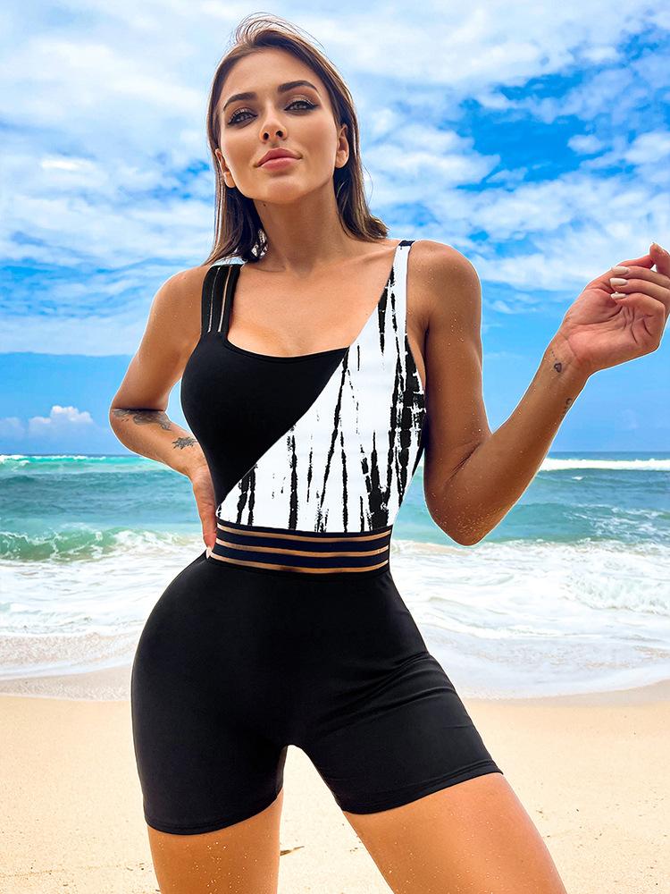 Swimsuit women's bikini one-piece swimsuit splicing bikini