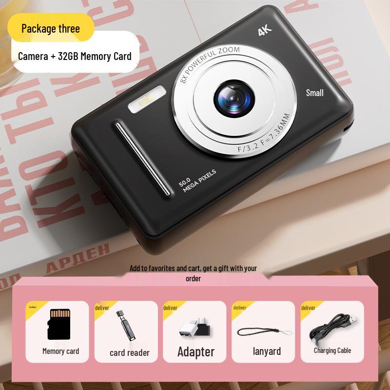 Retro CCD Student Pocket Camera with Dual Flash - A1